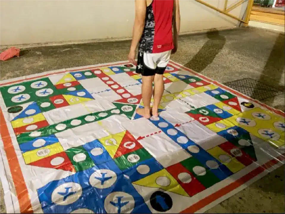 Giant Games Aeroplane chess rental in singapore by Partyfans.
