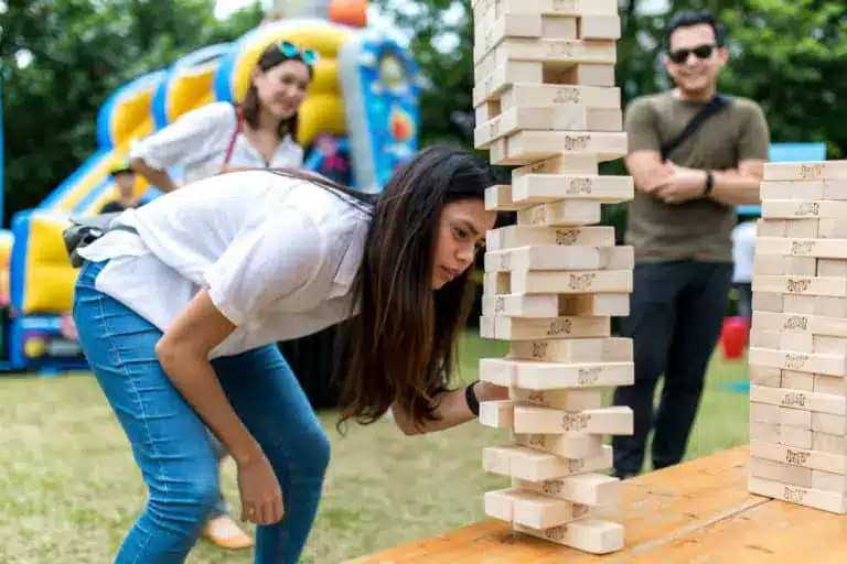 Giant Games Jengga in singapore by Partyfans.
