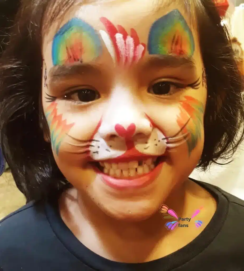 children face painting for party in singapore