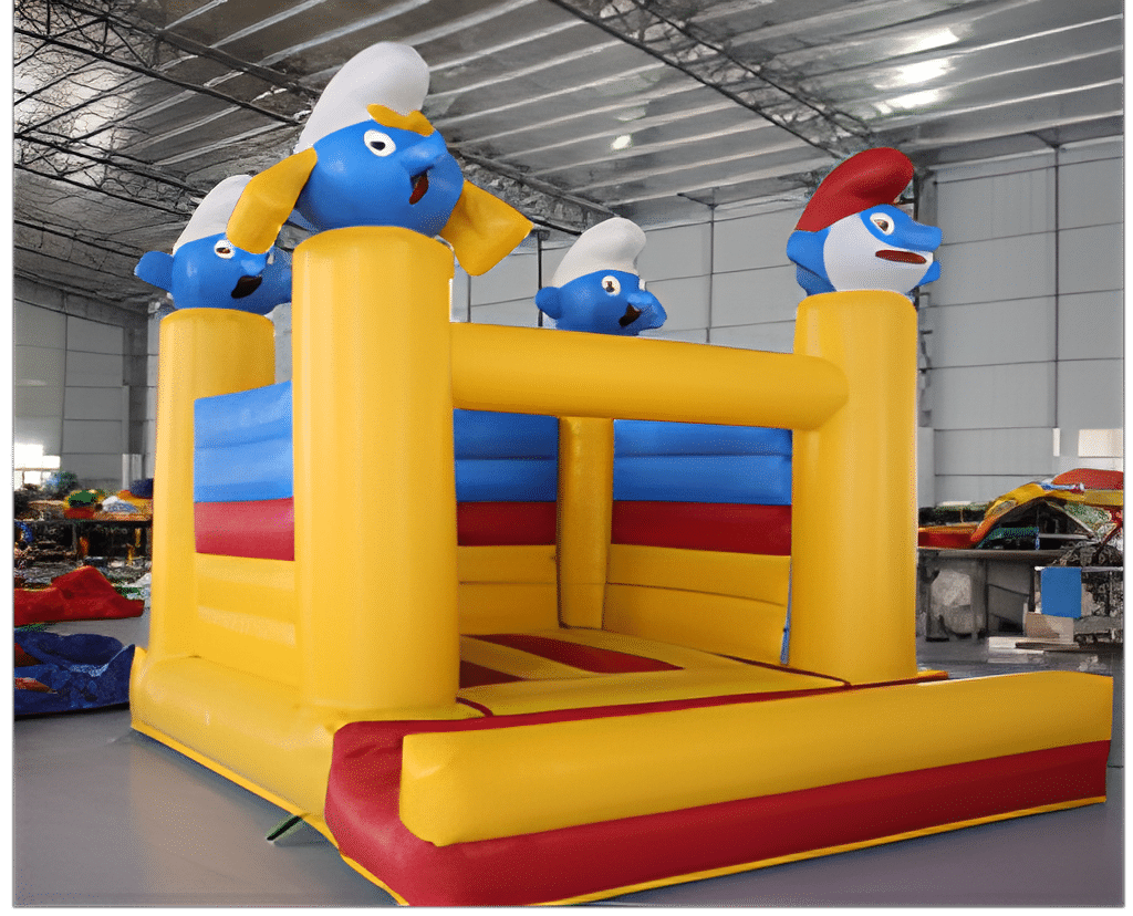 indoor bouncy castle setup