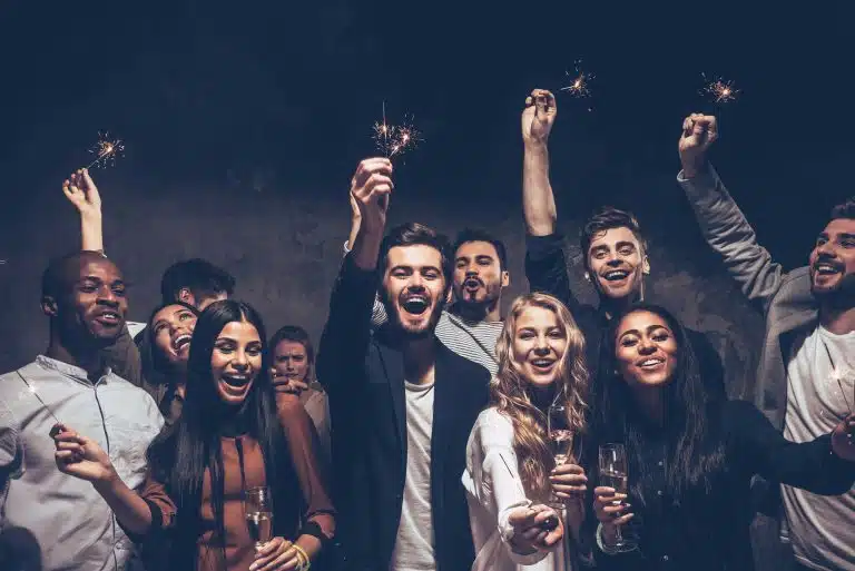 Party with friends.
