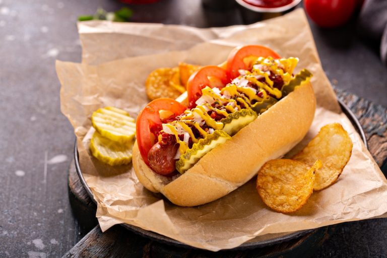 fun hotdog station setup for kids’ parties